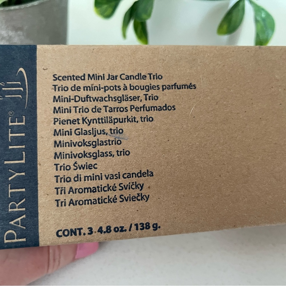 New in box partylite scented mini jar candle “Rio” two sets available